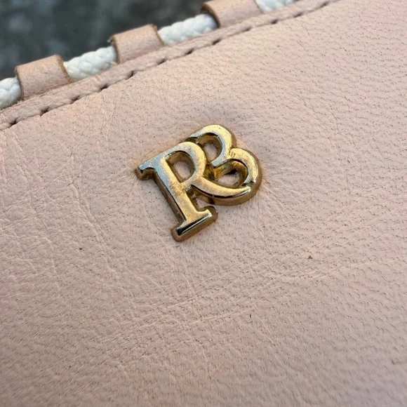 NWOT Raphaella Booz Blush Pink Leather Ballet Flats Bow Stud Trim Size 8 - Picture 8 of 11